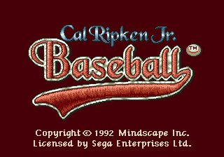 Cal Ripken Jr. Baseball screenshot 3 for Sega Genesis